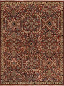 Ковер SAFAVIEH, 244 x 305 см, - коллекция Izmir - большой - красный и gold, ручная вязка из новозеландской шерсти, идеально для гостиной, спальни, офиса, столовой (IZM179Q)