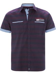 Удобная рубашка на пуговицах Jan Vanderstorm Leikvard, цвет Dark red