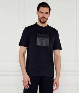 Футболка с логотипом в рубчик Regular fit Boss Green, синий