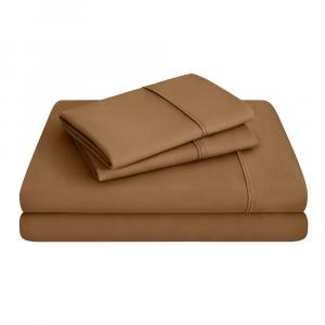 Комплект ультрамягких простыней с двойной щеткой Bare Home, цвет Caramel