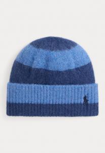 Шапка Polo Ralph Lauren BRUSHED WOOL STRIPED BEANIE UNISEX, Navy/Blue/Dark Blue