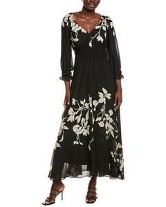 Платье макси с цветочным принтом Taylor Taylor, черный