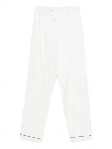 Брюки с застежкой на пуговицах Prada, белый