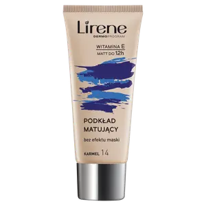 Матирующий тональный крем для лица карамель 14 Lirene Dermoprogram, 30 мл