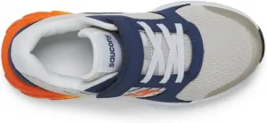 Saucony Unisex-Child Wind Alternative Closure 2.0, серый/темно-синий/оранжевый
