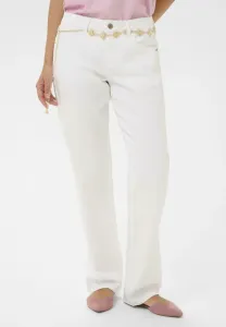 Брюки прямого кроя из саржи crsophia lp coco fit Cream, Snow White