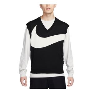 Свитер Nike Swoosh Sweater Vest 'Black White' FD2874-010, белый