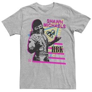 Мужская футболка с портретом WWE Shawn Michaels HBK Brite Licensed Character, цвет Athletic Heather