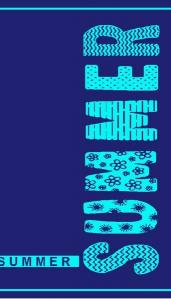 Пляжное полотенце Phlox SummerBlue, 90x160x30 см, синий