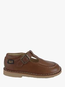 Детские кожаные туфли Parker T-Bar Young Soles, Tan Burnished