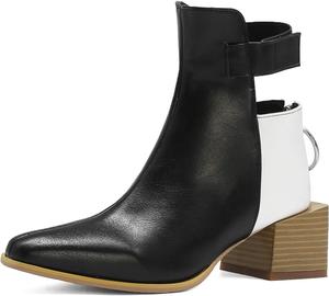 Женские модные ботильоны LYYSKY с массивным каблуком, задней молнией, металлическим оттенком, удобные, лаконичного дизайна, разных цветов, с квадратным носком и высокими каблуками, Black