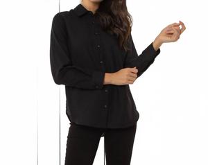 Рискованная рубашка в перьевом черном Thirteen Seven