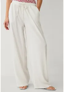 Штапные сидячие брюки Ellos Collection, White