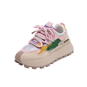 King Jinmai Скользоустойчивые массивные кроссовки мид-топ для женщин розовые, цвет Pink