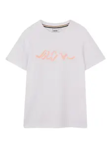 Футболка с принтом Boss Kidswear, белый