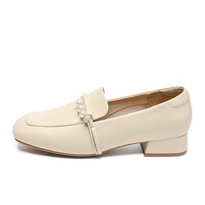 ZHR Лоферы женские бежево-абрикосовые