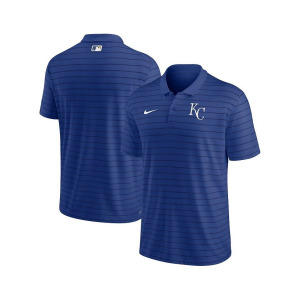 Мужская рубашка-поло Royal Kansas City Royals Authentic Collection Victory в полоску Performance Nike, синий