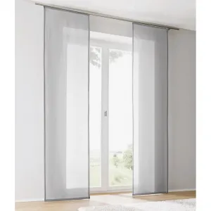 Штора на панельной каретке Enya-Uni, 1 шт., однотонная, современный дизайн Kutti, серый