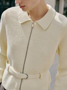 Белти смарт воротник кардиган на молнии Mango