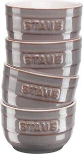 Набор керамических мисок Staub, 4 штуки, 9 см, серый