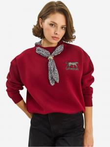 Bianco Lucci Свитшот в бордовом цвете
