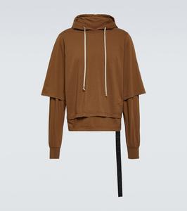 Толстовка из хлопкового джерси Rick Owens, Khaki Brown