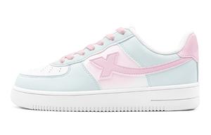 XTEP Кроссовки Air Force One с низким верхом, устойчивые к истиранию и дышащие, женские, розово-синие