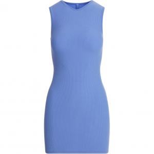Skims SS25 мягкое лаунж платье-майка с v-образным вырезом мини без рукавов женское CIELO/Xilo Blue
