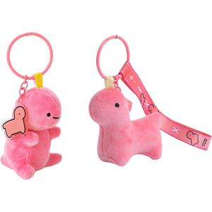 PettyDust Cosmic Chi Dopamine Cartoon Cute Dinosaur Dolls Plush Pendant 8cm High OSc&c, pettydust pendant combination-chong eats anger[deep розовый]