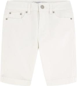 Джинсовые шорты-бермуды Calvin Klein для девочек, облегающие, эластичные, Whiteout/Cut Off