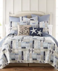 Двусторонний комплект постельного белья Cerralvo из 3 предметов, размер Full/Queen Levtex, синий