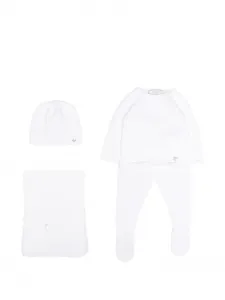 Вязаный набор для новорожденного (набор из четырех предметов) Paz Rodriguez, белый