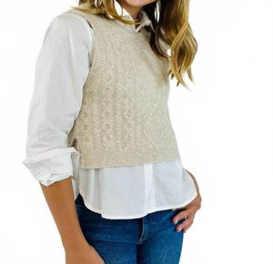 Жилет-свитер Libby бежевого цвета Tractr, бежевый