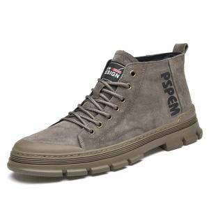 MUSNODO Короткие мартинсы мужские с коричневой флисовой подкладкой, цвет Brown Fleece-Lined