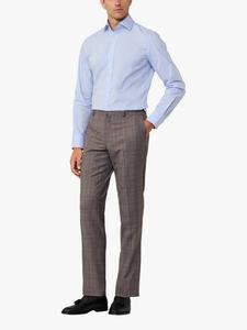 Хлопковая рубашка приталенного кроя в полоску бенгал Hackett London, White/Sky