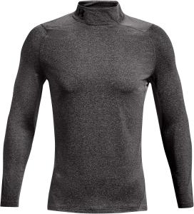 Under Armour мужская футболка-поло ColdGear Armour Fitted Mock, Charcoal Light Heather (020)/Black