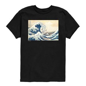 Футболка с принтом The Great Wave off Kanagawa для мальчиков 8-20 Licensed Character, Black