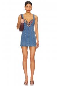 Мини-платье Luda Majorelle, washed blue