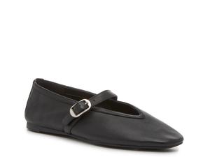 Балетки Steve Madden Leilah Mary Jane Flat, Black Leather