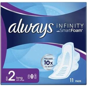 Гигиенические прокладки Always Infinity Long с крыльями, 11 шт. в упаковке