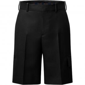 Классические шерстяные шорты карго LOUIS VUITTON, черные