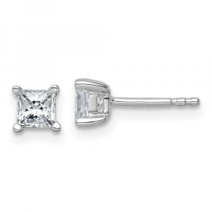 Серьги-гвоздики с выращенными в лаборатории бриллиантами принцессы 3/4 карата из 14-каратного золота, чистота VS, цвет DE Diamond2Deal, желтый