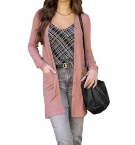 Легкий кардиган в рубчик цвета Clay Rose Grace And Lace, Clay Rose