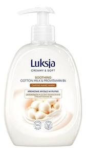 Успокаивающее кремообразное жидкое мыло, хлопковое молочко и провитамин B5, 500 мл Luksja, Creamy & Soft