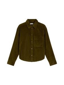 Свободная блузка из тонкого вельвета цвета Mossy Olive Marc O'Polo