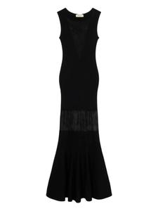 Blumarine платье без рукавов с кружевом, черный
