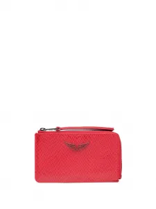 Кардхолдер Wild с тиснением под кожу питона Zadig&Voltaire, красный