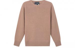 EMPORIO ARMANI Женский свитер из кашемира FW22 бежево-коричневый