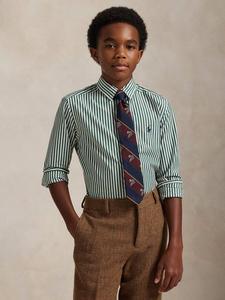 Детская хлопковая рубашка с длинными рукавами в полоску Ralph Lauren, Forrest White