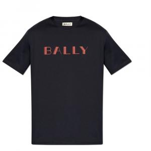 Футболка с принтом логотипа BALLY, синяя